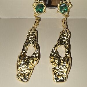 Elegant Gold-Tone Dangle Earrings